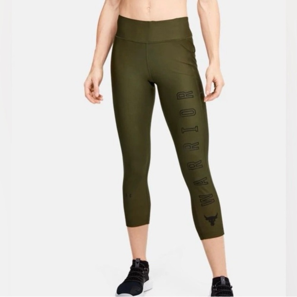 Under Armour The Project Rock army green warrior leggings nwot